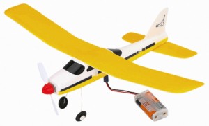 simple foam electric free flight plane with charger